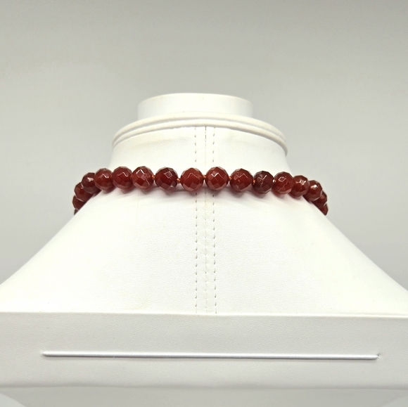Heidi Daus Genuine Carnelian and Swarovski Crystal Hidden Front Closure Necklace - Picture 9 of 11